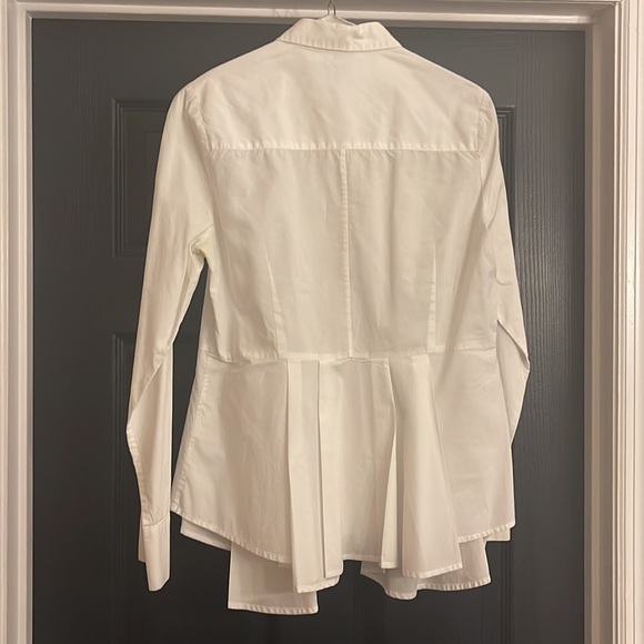 ANTHRO pleated peplum button down - Picture 3 of 4